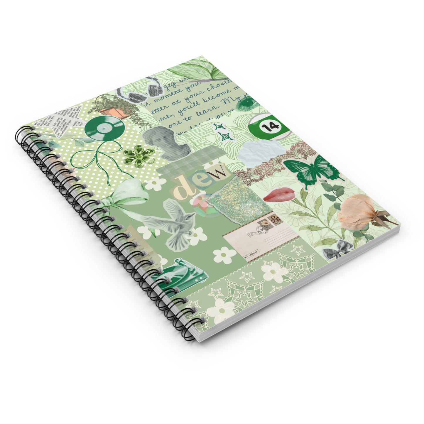 Dew's Green Spiral Notebook