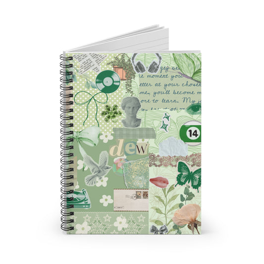 Dew's Green Spiral Notebook