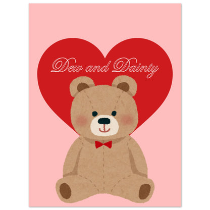 Teddy Hearts Poster
